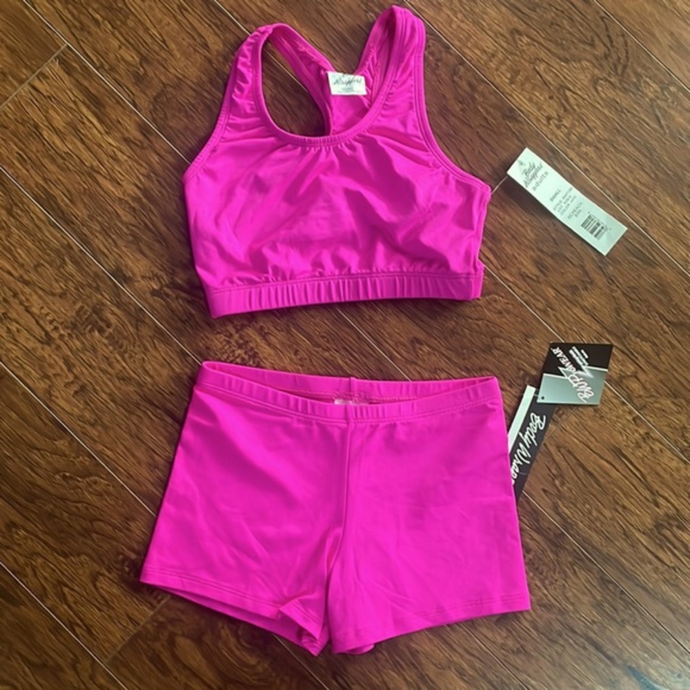 NWT - Body Wrappers workout Set. Sports bra #BWP260 & Bike shorts #BWP282